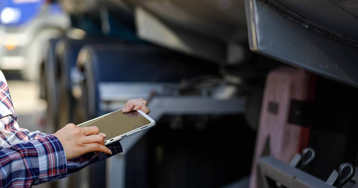 CMV driver reviewing ELD regulation changes on tablet