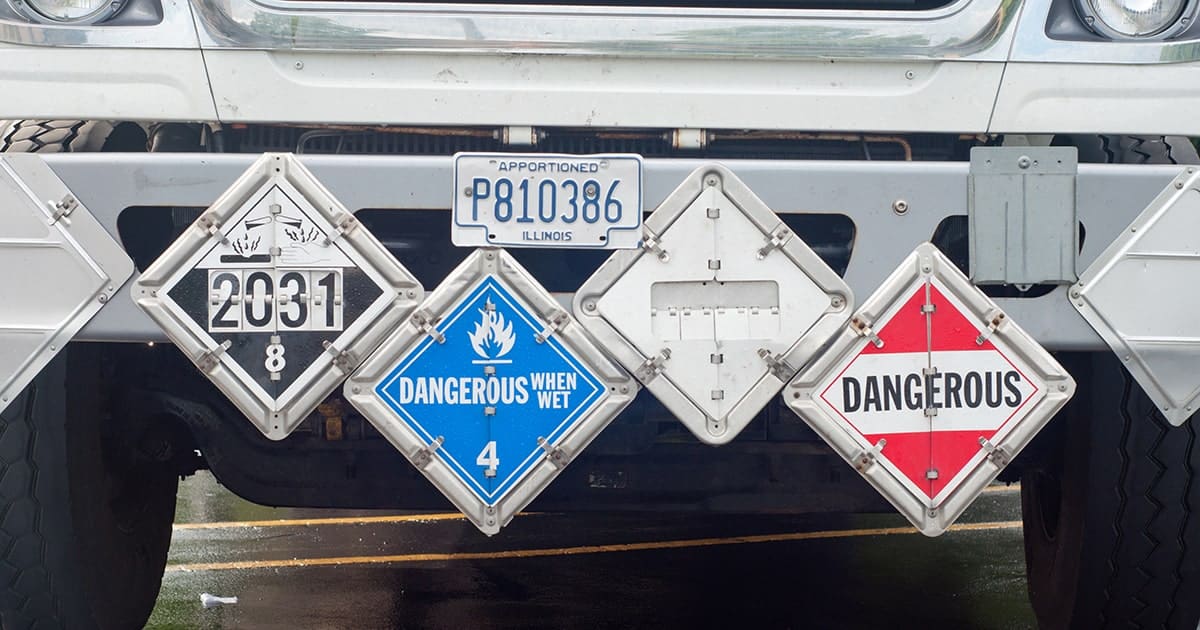 cmv with haz mat placards