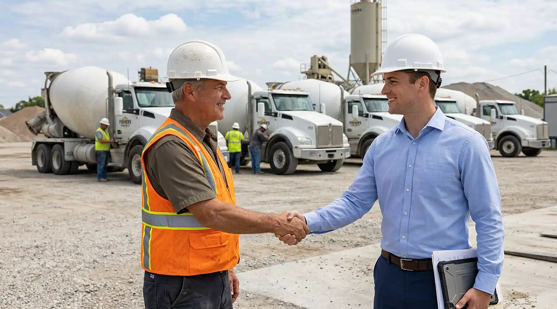 a fleet owner shaking hands with an NTCI consultant